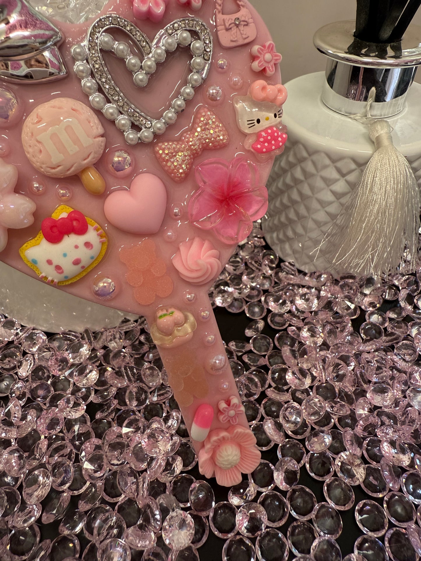 Pink Heart Hand Mirror