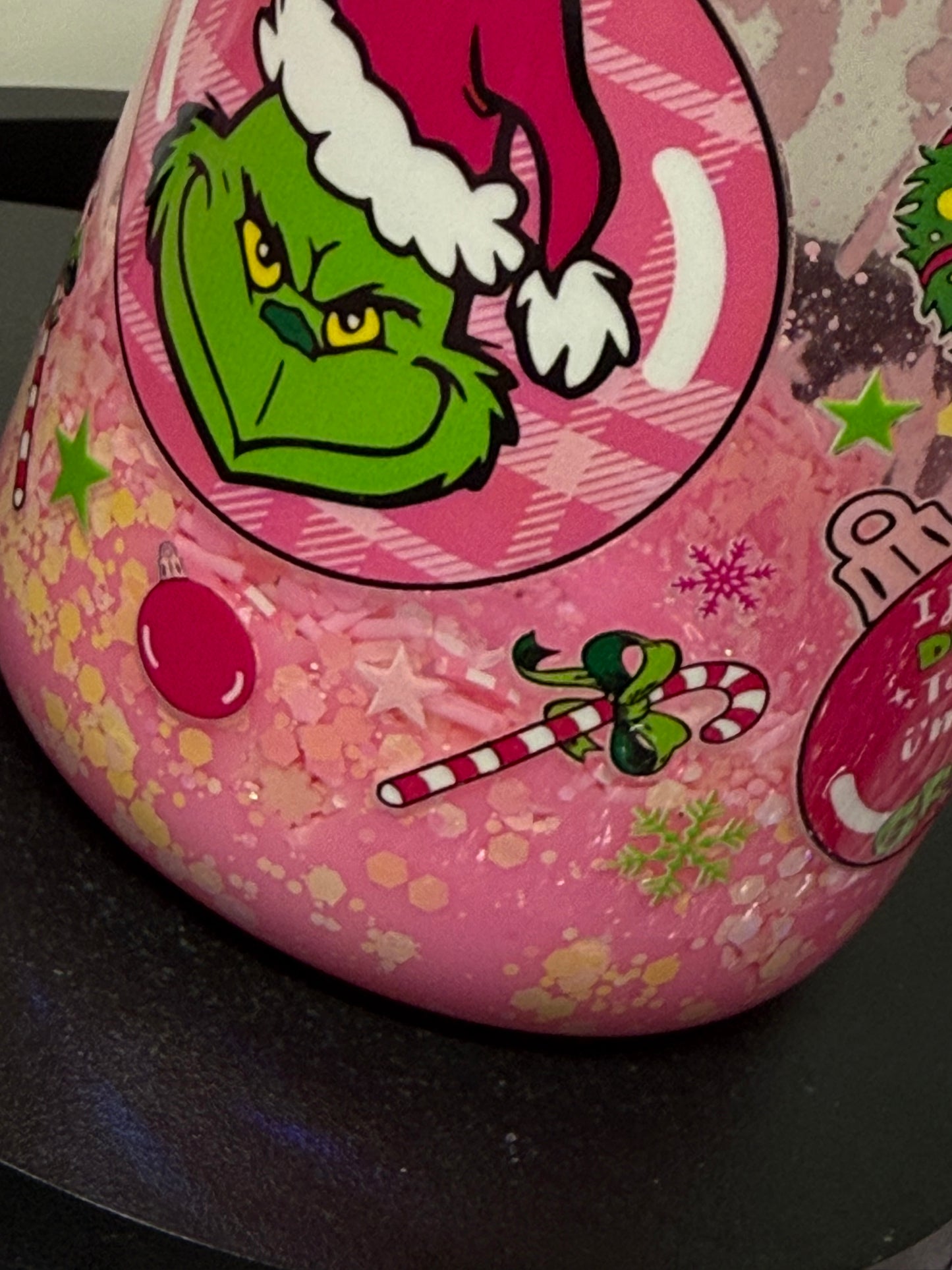 Pink Grinch Lava Drip Tumbler
