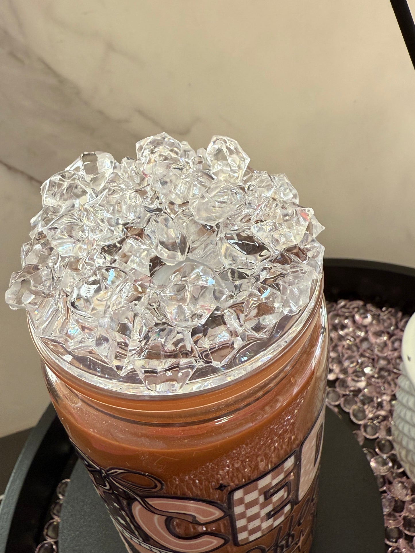 Iced Coffee- 12oz Snow Globe tumbler