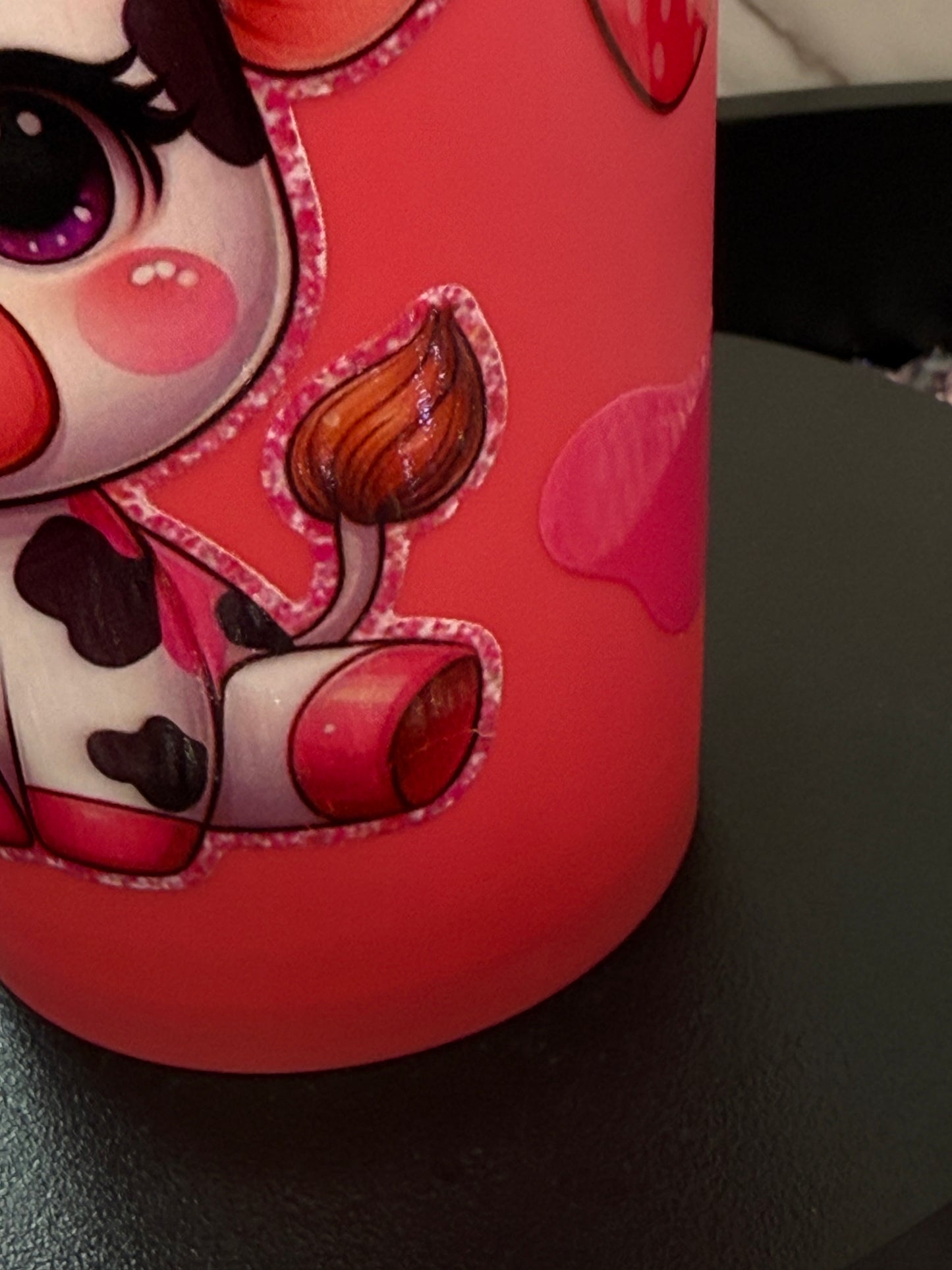 Strawberry cow- 16oz Hot Cup
