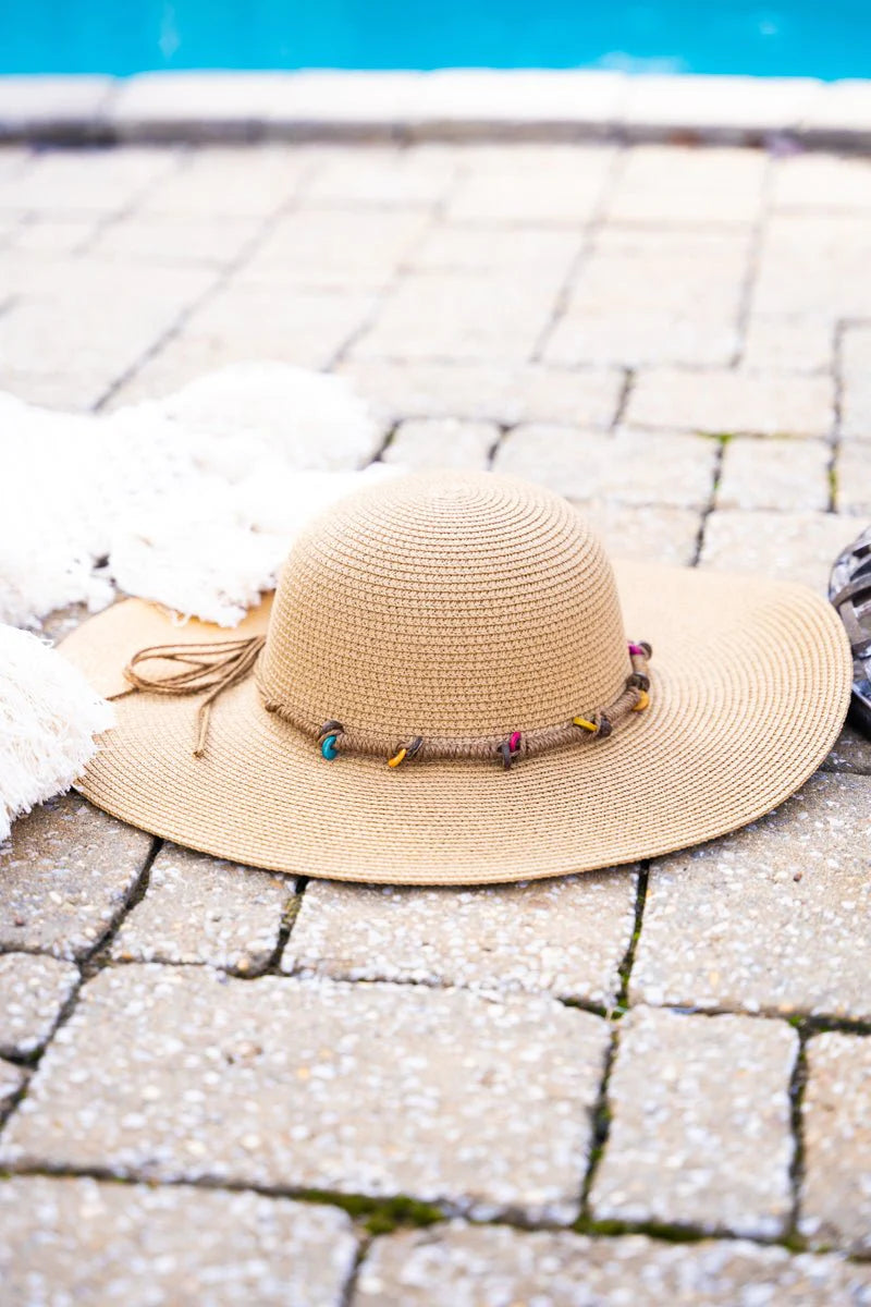 Fiji Fun Floppy Sun Hat, Taupe