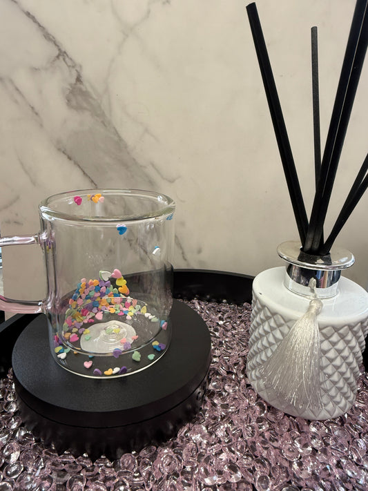 Heart confetti mug