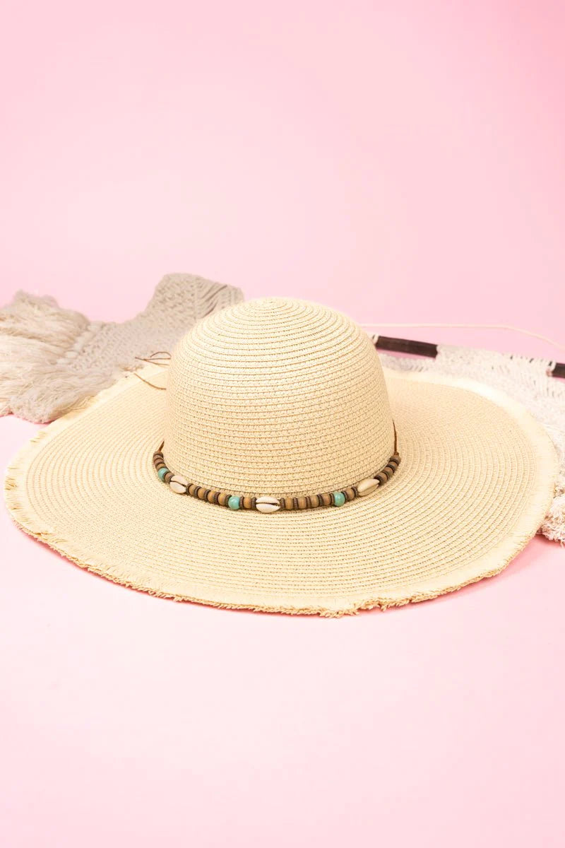 Tropical Waters Natural Floppy Sun Hat
