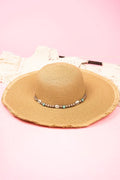 Tropical Waters Taupe Floppy Sun Hat