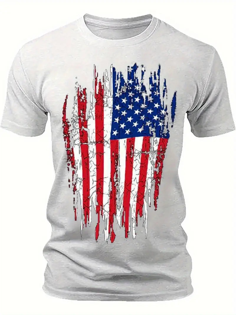 Men's Patriotic American Flag T-Shirt