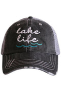 "Lake Life" Distressed Ball Cap