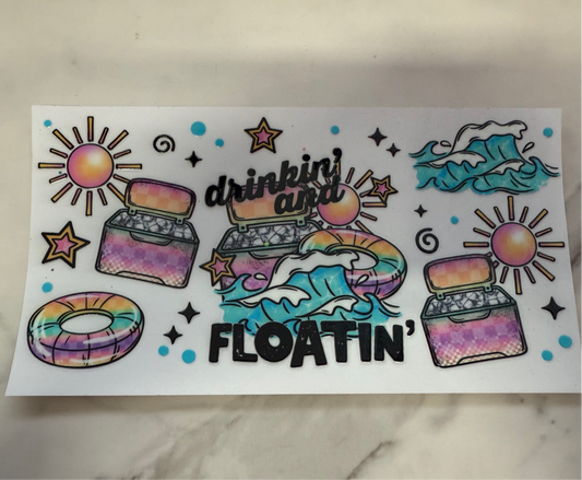 Drinkin & Floatin (22) UVDTF WRAP