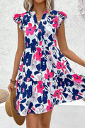 Fashion Floral Print Mini Dress