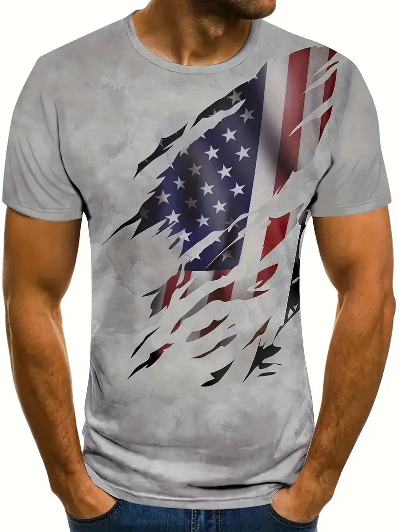 Men's American Flag Casual Men's T-Shirt
