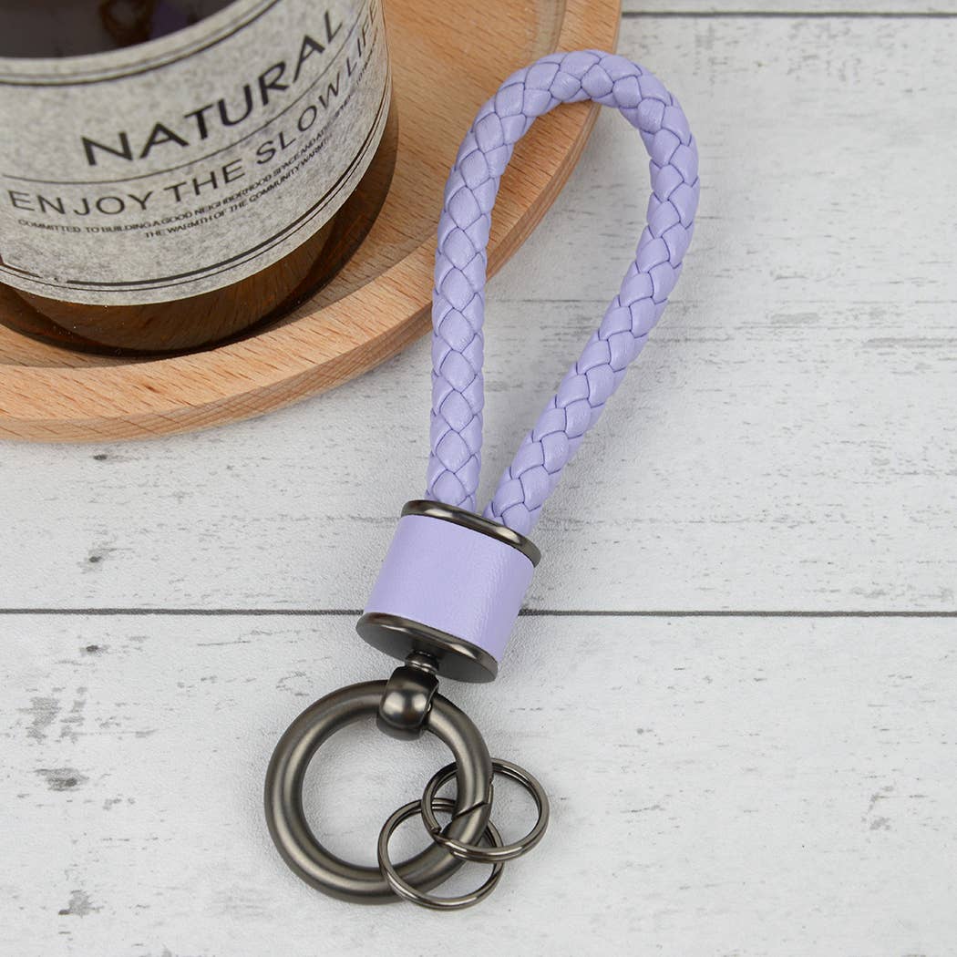 Handmade Braided Leather Keychain