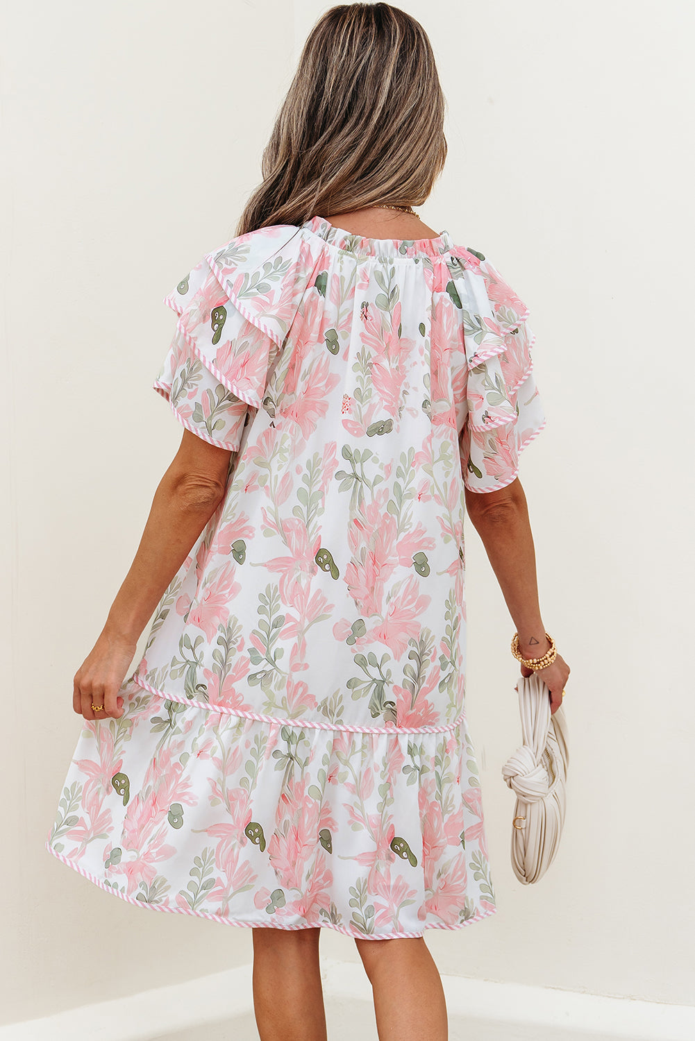 Silken Stems Mini Dress