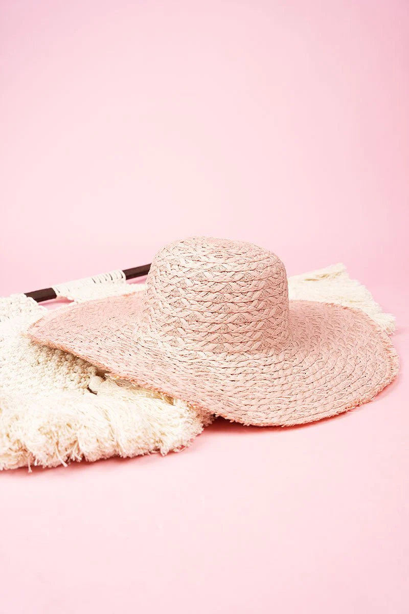 Sun-Soaked Summer Blush Straw Hat