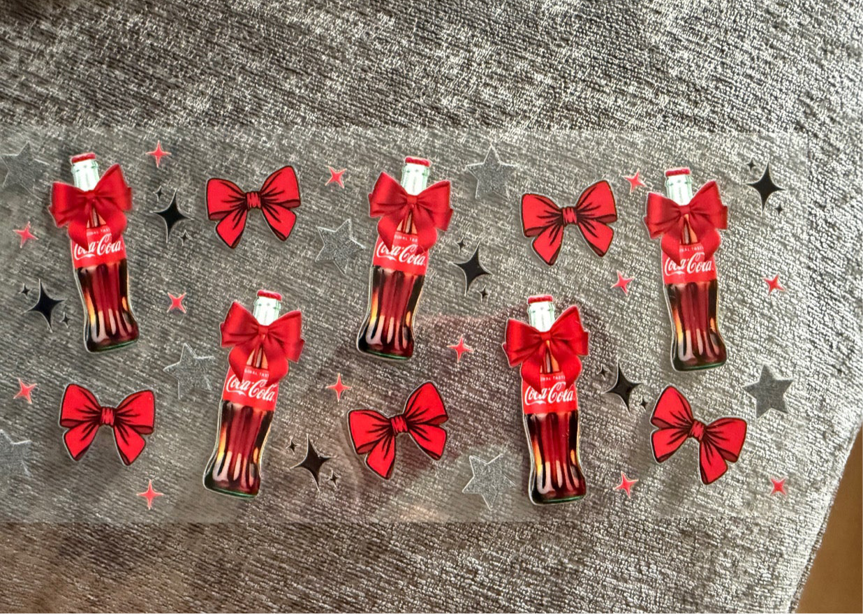 Red Bows & Coca Cola (58) UVDTF WRAP