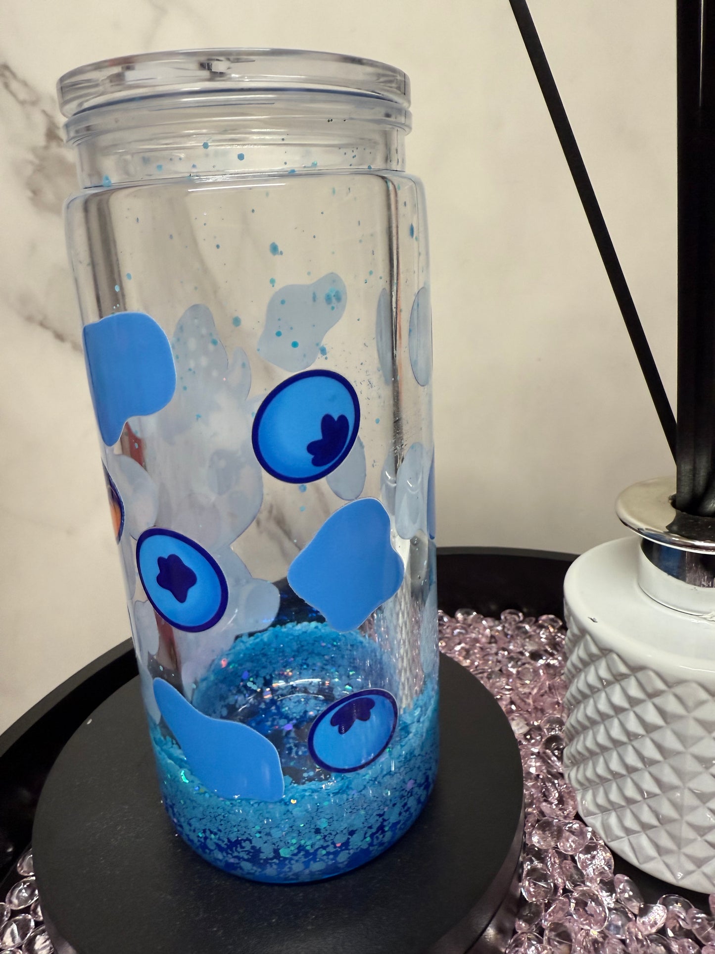 Blueberry Cow- Lava Drip Tumbler