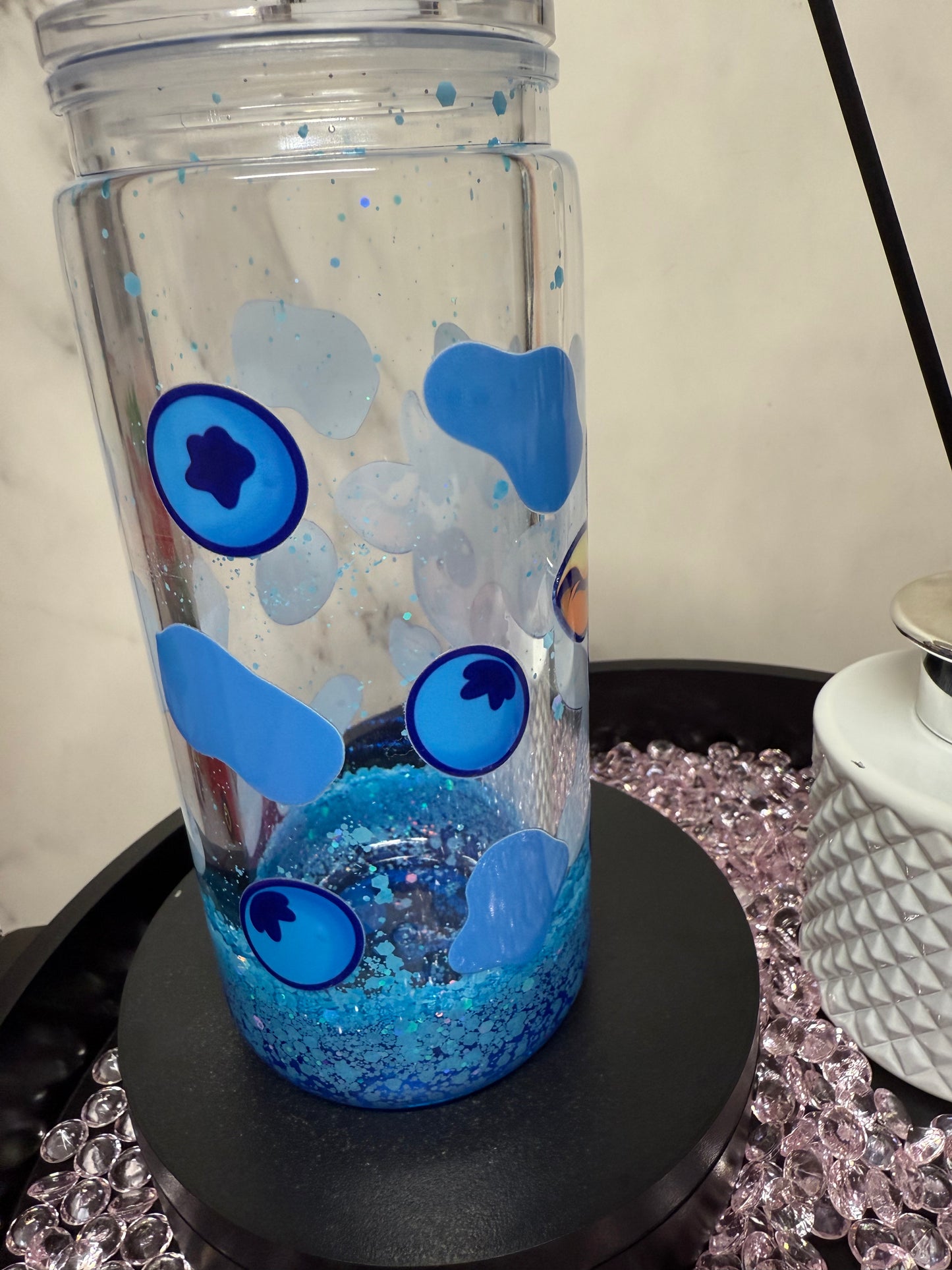 Blueberry Cow- Lava Drip Tumbler