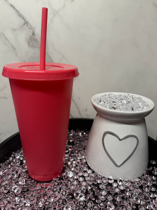 HOT PINK- 24oz COLD CUP