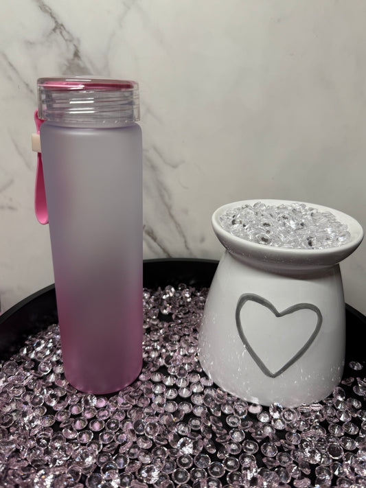 FROSTED PINK- 17oz SKINNY JAR