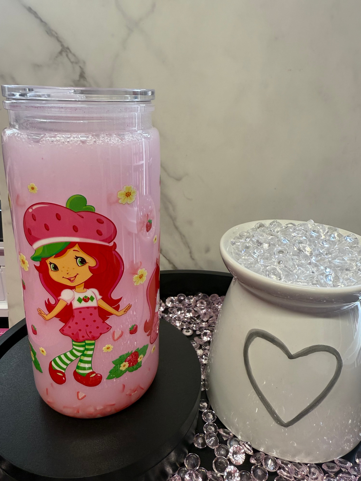 Strawberry Shortcake - 16oz Snow Globe Tumbler