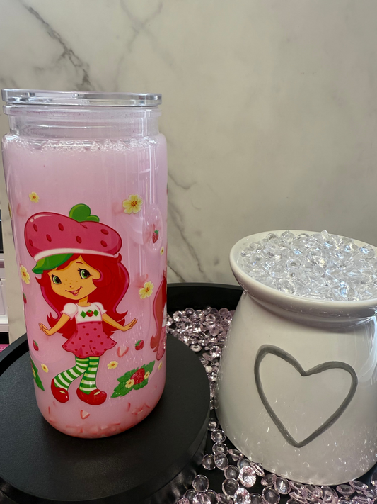 Strawberry Shortcake - 16oz Snow Globe Tumbler