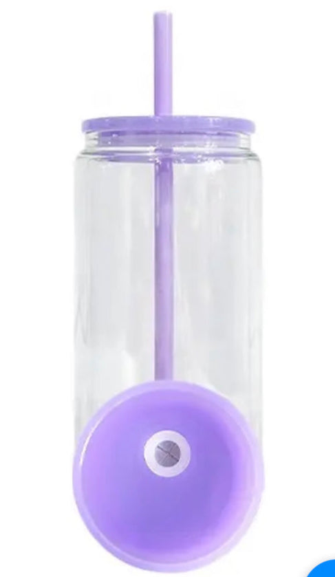 Purple 16oz snow globe tumbler
