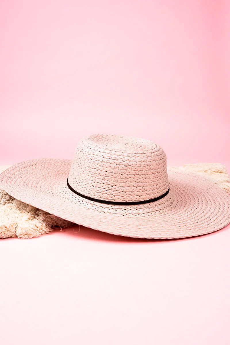 Sun And Sand Pink Floppy Straw Hat