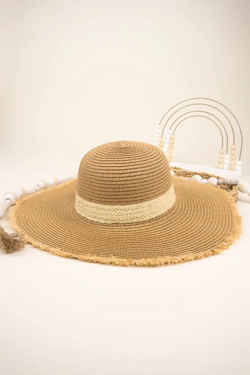 Cancun Cabana Taupe Straw Hat