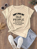 Dont Piss Off T-Shirt, Short Sleeve Crew Neck Casual Top (US 20-22 XXL)