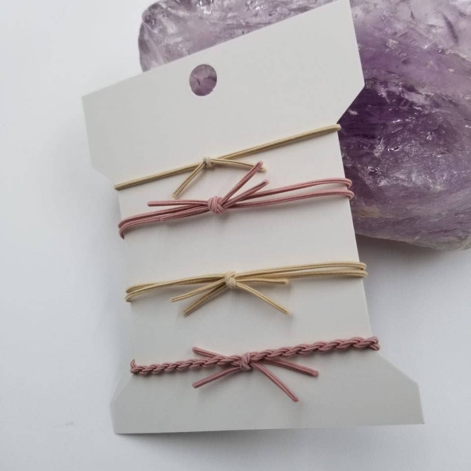 Handwoven Heart Hair Tie & Bracelet - Valentine's Day
