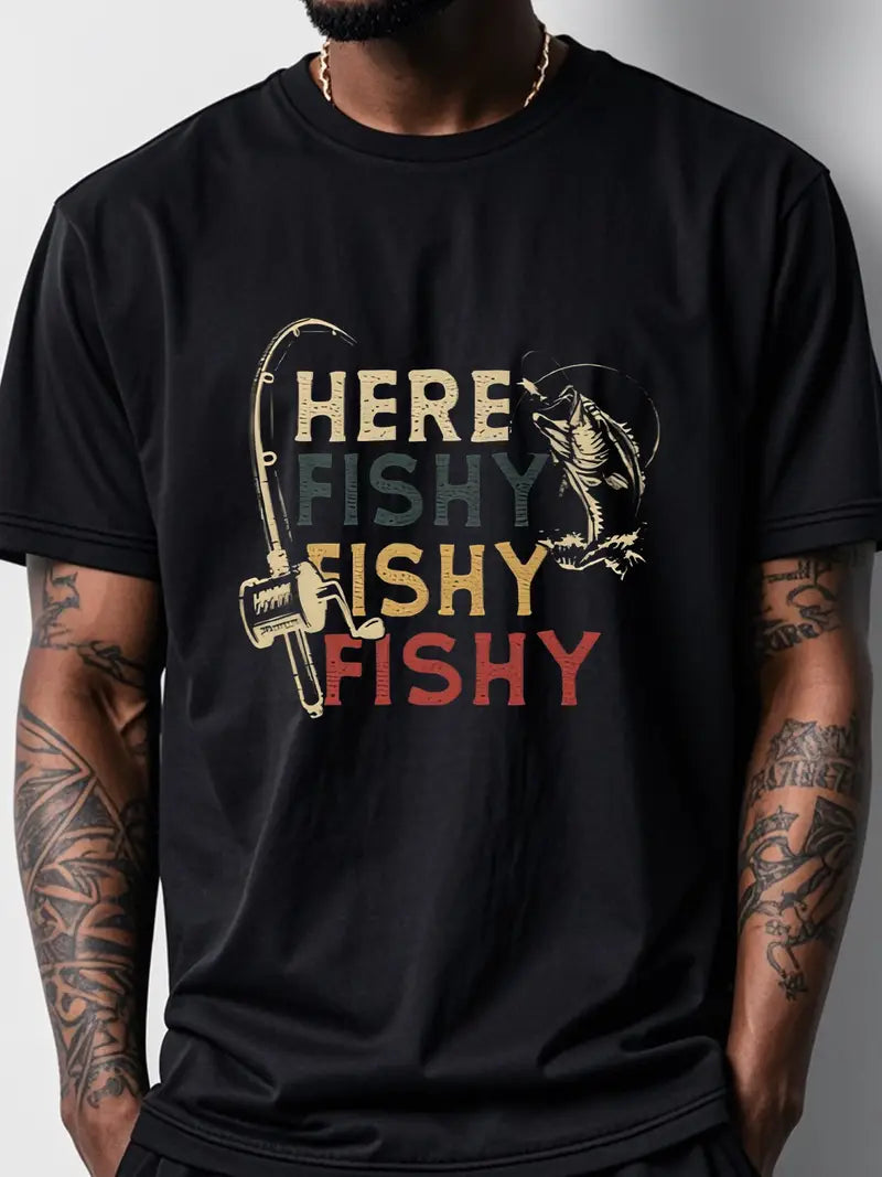 Men's Graphic T-Shirt - "Here Fishy Fishy"